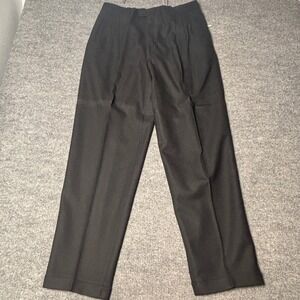 Pianta by Lowell Barry Mens Black Pleated Cuffed Dress Pants Trousers 33X34